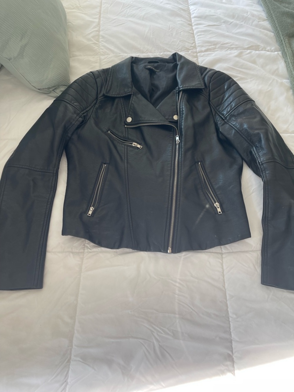 Shinestar Black  Biker Jacket for Women